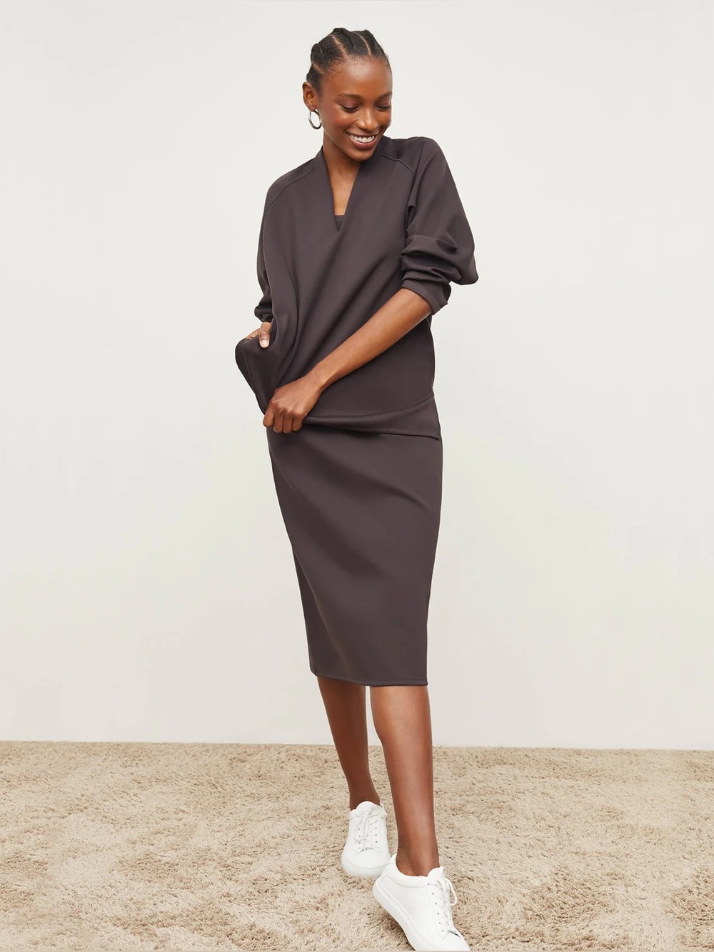 MM Lafleur The Shawn Sweatshirt - Light Scuba in Haze